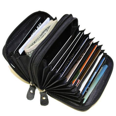 leather rfid card holder|rfid genuine leather card holder.